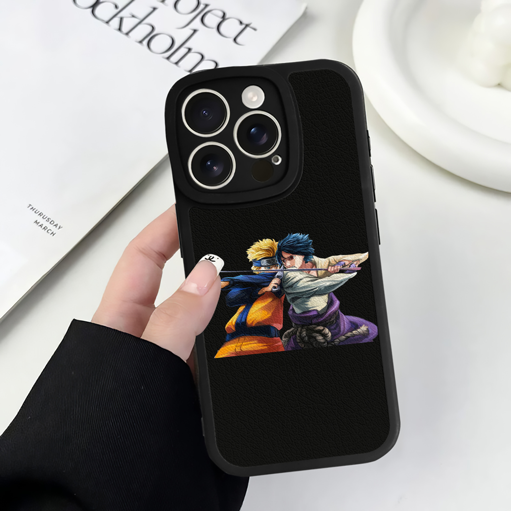 （画像用） NARUTO -ナルト- うずまき ナルト Uzumaki Naruto 【iPhone 16シリーズ対応】シリコンスマホケース（レザー調） 材質：シリコン